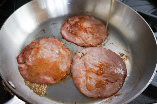 Honey (or maple) fried ham - chinese grandma