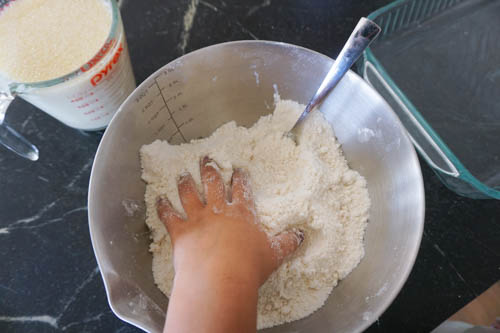 butter into dry ingredients