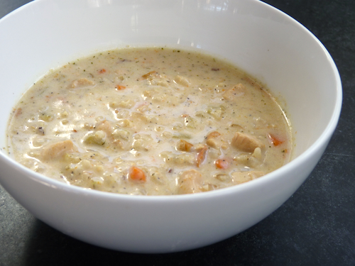 Creamy chicken and rice soup  chinese grandma