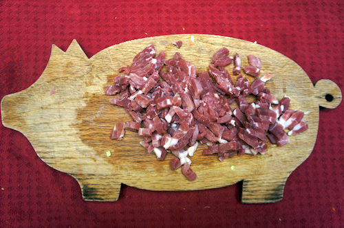 diced country ham