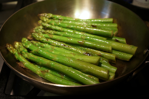 sauteed steamed asparagus