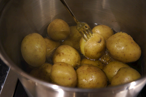 steamed potatoes