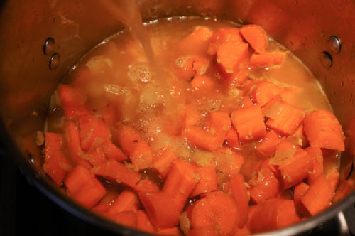 carrots and broth