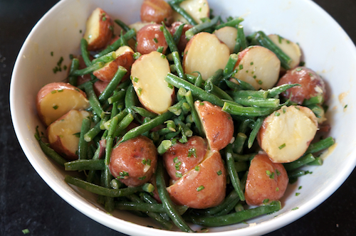 lemony red potato green bean salad
