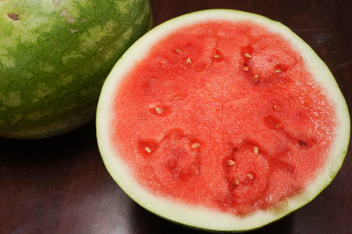watermelon halved