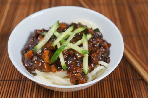 Zha jiang mian noodles with meat sauce chinese grandma