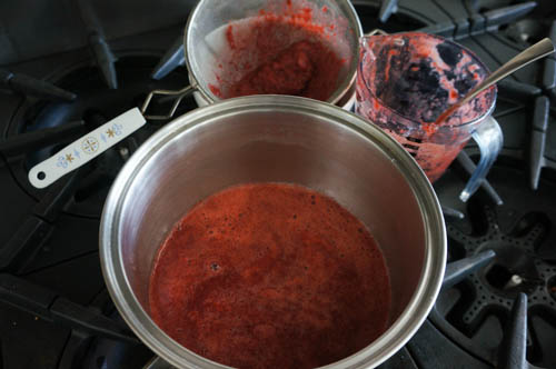 cooked strawberry puree