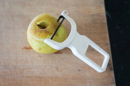 peeling apple