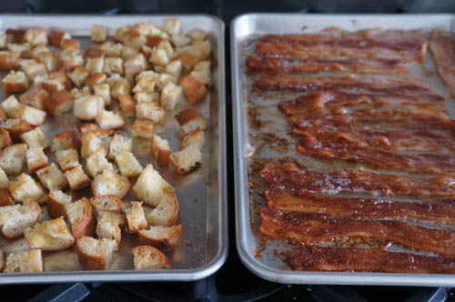 croutons bacon