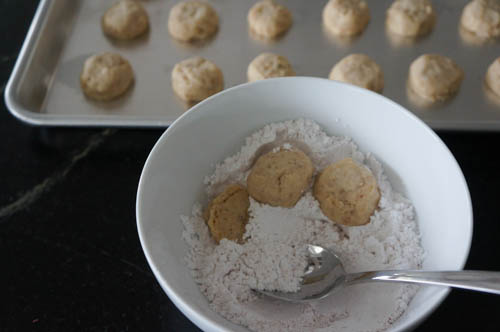 wedding cookies powdered sugar coating