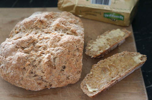 traditional soda bread and butter