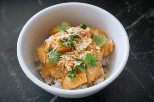 thai red curry with sweet potatoes