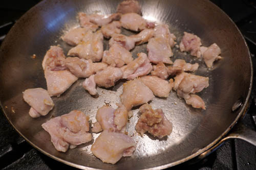 pan searing chicken
