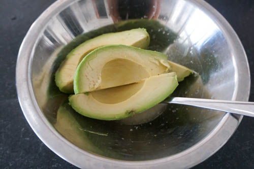 peeled avocado