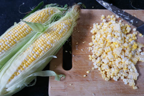 lightly cooked corn