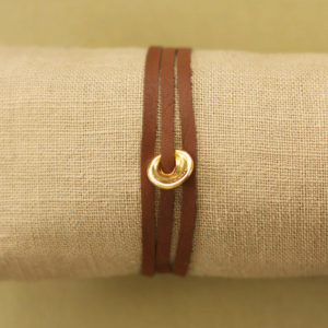 leather wrap puka bracelet